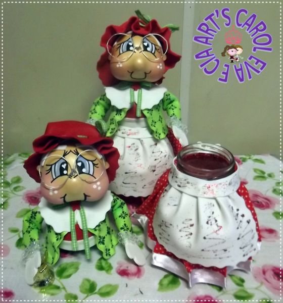 Pote de Vidro Mamãe Noel